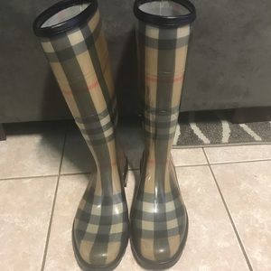 Burberry rain boots